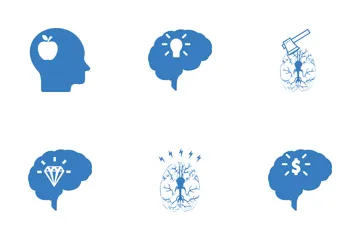 Corpo Cérebro 14 ícones Pacote de Ícones