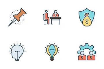 Corporate Management 02 Color Shadow Icon Pack
