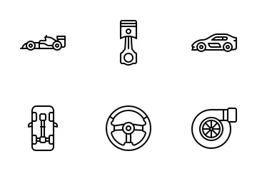 Corridas de carros Pacote de Ícones