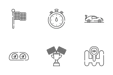 Corridas de carros Pacote de Ícones