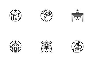 Corruption Money Business Cash Icon Pack