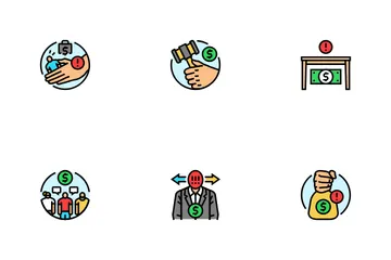 Corruption Money Business Cash Icon Pack