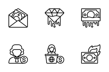 Corruption Outline Icon Pack