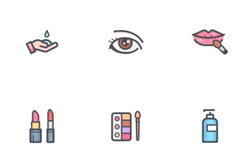 Cosmética y belleza Paquete de Iconos