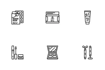 Cosmetics For Visage Skin Treat Icon Pack
