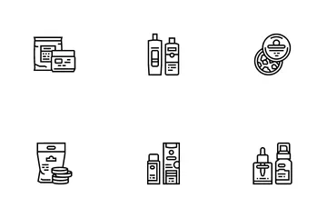 Cosmetics Package Beauty Product Icon Pack