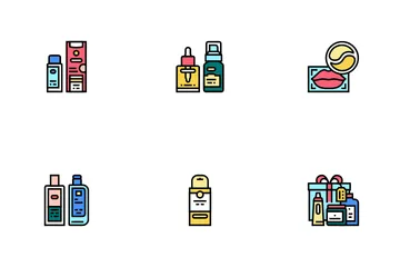 Cosmetics Package Beauty Product Icon Pack