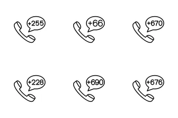 Country Dial Code Icon Pack