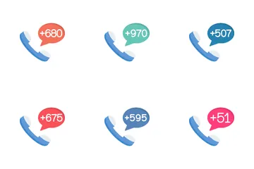 Country Dial Code Icon Pack