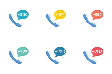 Country Dial Code Icon Pack