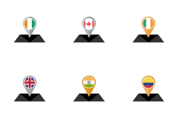 Country Flag Map Icon Pack