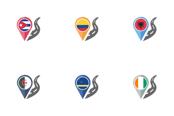 Country Flag Path Icon Pack