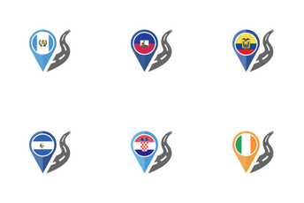 Country Flag Path Icon Pack