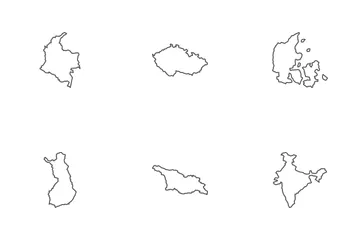 Country Map Icon Pack