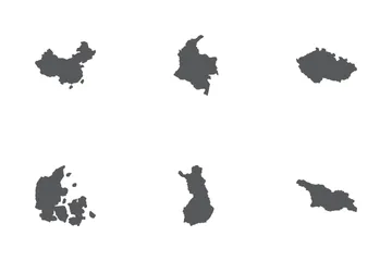 Country Map Icon Pack