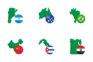 Country Map Icon Pack