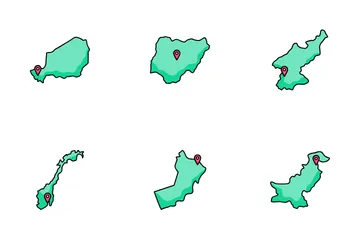 Country Maps Icon Pack