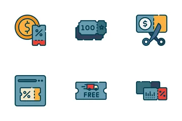 Coupon Promotion Marketing Icon Pack