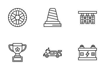 Course automobile Icon Pack