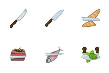 Couteaux de cuisine et coupe Pack d'Icônes