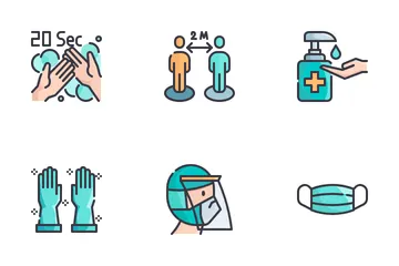Covid-19 Prevention Icon Pack