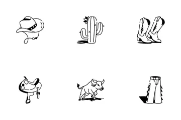 Cowboy Drawing Icon Pack
