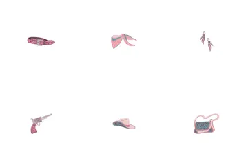 Cowgirl Or Horsewoman Garments And Clothing Icon Pack