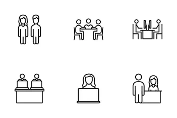 Coworking Pacote de Ícones