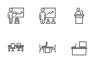 Coworking Pacote de Ícones