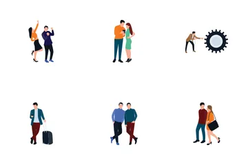 Persone di coworking Icon Pack