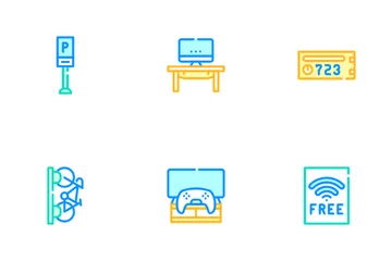 Coworking Work Office Icon Pack