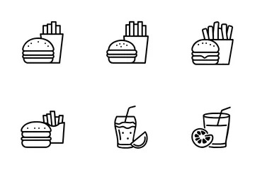 Cozinha e mantimentos Pacote de Ícones