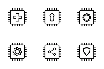 CPU-Prozessor Symbolpack