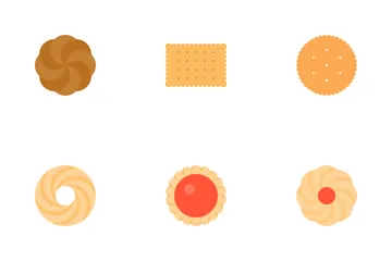 Cracker, Biscuit And Cookie Icon Pack