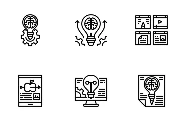 Creatividad y aprendizaje Paquete de Iconos