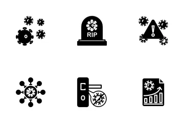 Creatype Corona Virus  Glyph Icon Pack