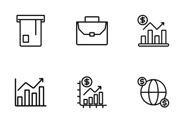 Crecimiento del comercio Paquete de Iconos