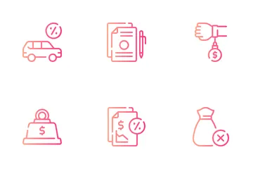 Crédito y préstamo Icon Pack