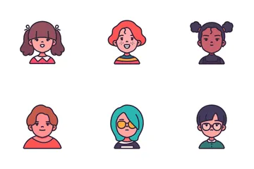 Avatar infantil Pacote de Ícones