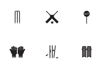 Cricket Gyph Icon Pack