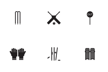 Cricket Gyph Icon Pack