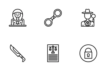 Crime Investigation Icon Pack