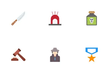 Crime Investigation Icon Pack