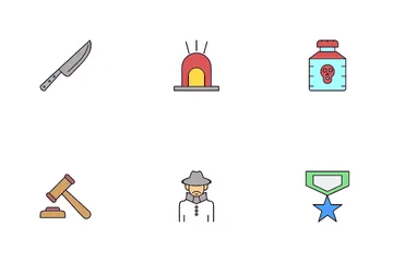 Crime Investigation Icon Pack