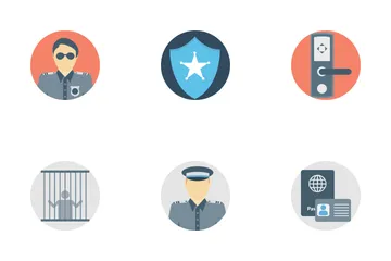 Crimen y seguridad Icon Pack