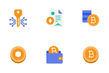 Cripto y cadena de bloques Icon Pack