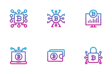 Moeda criptográfica Pacote de Ícones