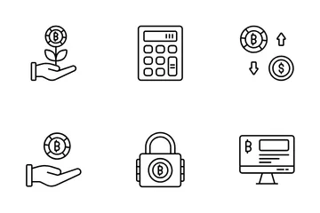 Moeda criptográfica Pacote de Ícones