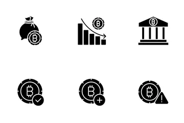 Criptomoeda Bitcoin Pacote de Ícones
