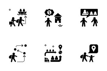Crise des réfugiés Pack d'Icônes